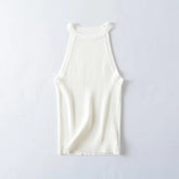 Voguable Summer Women Sexy Slim Sleeveless Striped Halter Knit Top voguable