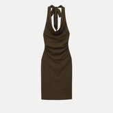 Voguable Fashionable Sleeveless Women's Dress Spring Casual Style Neck Hanging Design Draping Sensation Casual Wear Daily Use voguable