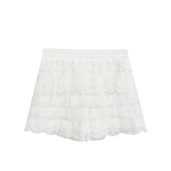 French Elegant Corset Suit Women Bow Tie Sexy Lace Tube Top White Shorts Two Piece Casual Fashion Summer Female Two Piece Set voguable