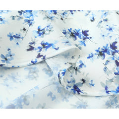 Voguable New 2024 Women Floral Print Satin Long Skirt Vintage High Elastic Waist A-line Spring Summer voguable