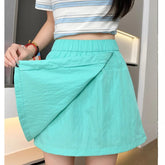 Comfortable Shorts Skirts Casual Sporty Refreshing Fabric Solid Elastic Waist Loose Shorts for Female Beach Vacation Lady Skirts voguable