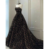 Voguable Elegant Long Evening Dresses Women Sequined Off-Shoulder Black Luxury Prom Celebrity Dresses Formal Party Cocktail Gown Dress voguable