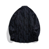 Printed Shirt Men Black Long sleeved Shirts Men Korean Comfortable Blouses Casual Loose Classic Oversized Single Breasted Shirt gotmes-shop