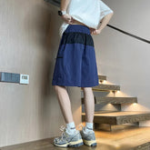 Men Elastic Waist Loose Fit Outdoor Sports Color Block Casual Shorts Beach Quick Dry Comfortable Stylish Summer Fashion Trendy voguable