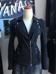 Voguable WomenBlack Hooded Parka Jacket with Big Faux Fur Collar Gothic Metal Buckle Zip Up Slim Fit Winter Warm Coat Streetwear Y2K voguable