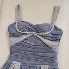 Fashion Women Dress Sleeveless Strapless Lace Patchwork Female Summer Party Dresses New Tide 3QW1315 voguable