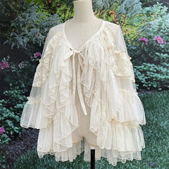 Voguable French Style Mesh Personalized Streetwear Skirt Two Wear Shawl Women Clothing Fairy Casual Elegant Slim Fungus New Skirts voguable