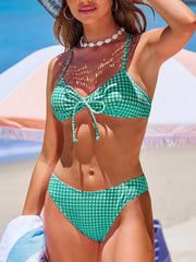 Voguable Strappy Plaid Bikinis Women Vintage Swimwear Female Sexy Padded Swimsuit Bathers Bathing Swimming Swim Suit Beachwear voguable