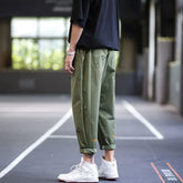 Spring Autumn Fashion Solid Color Elastic Waist Drawstring Men's Clothing Loose Korean Trend Youth Simplicity Wide Leg Trousers voguable