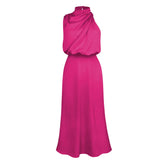 Voguable Dresses Woman Summer New Fashion Satin Sleeveless Dress Elegant Evening Gown Party Dresses Skirts Y2k Woman Clothing voguable