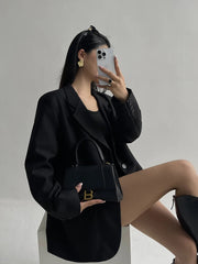 Casual Long Sleeved High-end Suit Jacket For Women Blazers Coat Fashion Design 2024 New Tops Brown Office Lady Top Y7CS voguable