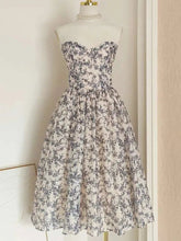 French Style Colory Print Mesh Strapless Women Dress Splicing Slim Fit A-Line Long Dresses 2025 Spring Summer New voguable