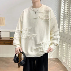Winter Sweaters Men Warm Fashion Casual Knitted Pullovers Men Streetwear Loose Long Sleeved Sweaters Mens Jumper Clothes M-4XL voguable
