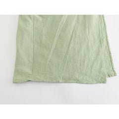 Voguable Women Light Khaki Side Slit Draped Midi Dresses Sexy Backless Thin Straps Female Party Summer Dress voguable