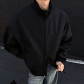 Spring Beige Jacket Men Casual Black Motorcycle Jacket Men Streetwear Hip-hop Loose Bomber Jacket Mens Black Baseball Jackets voguable