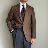 Voguable Casual Men's Suit 2 Pieces Blazer Pants Bow Collar Single Breasted Buckle Work Wear Bussiness Wedding voguable