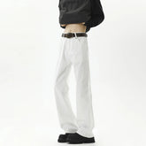 Vintage Men's Casual Pants Cotton Classic Solid color Retro Harajuku Spring Loose Falling Straight Canvas slacks voguable