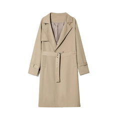 Autumn Trench Coat Men Oversized Fashion Khaki Black Long Coat Men Streetwear Korean Loose Windbreaker Jacket Mens Overcoat voguable