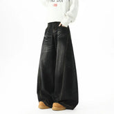 Mens Loose Wide Leg Jeans High Street Patchwork Vintage American Trendy Urban Fashion Hip Hop Oversized Trousers Streetwear voguable