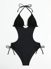 Voguable Sexy Black Swimwear Trikini Women Push Up Lace Up Backless One Piece Swimsuit Summer Bathing Suit Swimming Suit Momokini 2024 voguable