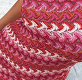 Voguable Irregular Printed Knitted Mini Dress Women Chic Backless Slanted Shoulder Slim Fit Dresses Summer Holiday Beach Robes voguable