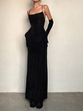 Black Strap Backless Evening Party Dress mysite
