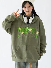 Y2K Retro Corduroy Jacket Women Letter Long Sleeve Harajuku Streetwear Coats Vintage Pockets American Bf Hooded Tops Fall voguable