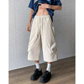 Summer Casual Pants Men Straight Wide Leg Pants Mens Japanese Streetwear Hip-hop Loose Cropped Trousers Man Plus Size 4XL voguable
