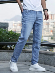 Voguable men's fashionable vintage washed, ripped jeans voguable