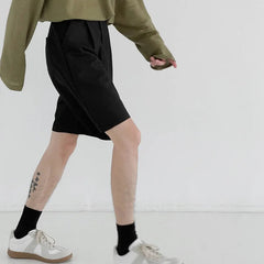 Summer Suit Shorts Men Fashion Social Mens Dress Shorts Korean Loose Straight Casual Shorts Mens Office Formal Shorts M-2XL voguable