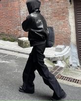 Mauroicardi Spring Autumn Cool Oversized Short Black Soft Pu Leather Jacket Men Zipper Luxury Designer American Vintage Clothes voguable