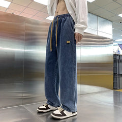 Retro Hip Hop Harajuku Oversized Mens Jeans Pants Loose Straight Wide Leg Denim Trousers gotmes-shop