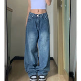5Xl Oversized Women Wide Leg Jeans Vintage Y2K Streetwear Baggy Denim Trousers Fashion Korean Casual High Waist Straight Pants voguable