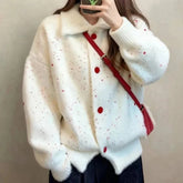 Voguable Sweet Japanese Knit Cardigan Women Loose Casual Button Lazy Wind Chic Sweater Preppy Long Sleeve Cute Student Baggy New Outwear voguable