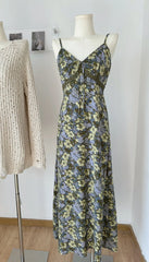 Voguable 2024 Spring Casual Sexy Style 2 Piece Set Women Round Neck Solid Sweater + Suspender Dresses Vintage Fairy Two Piece Dress Set voguable