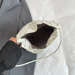 Luxury Design All Match Dot Shoulder Bags Sweet Y2k Aesthetic Casual Handbags Fashion Chic Women Streetwear Simple Underarm Bag voguable