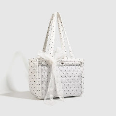 Streetwear Vintage All Match Transparent Ita Bags Casual Fashion Y2k Aesthetic Dots Underarm Bag Trendy Women Shoulder Handbags voguable