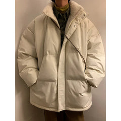 Men Harajuku Warm Bubble Coat Winter Jacket Stand Collar Oversize Parkas Korean Style Male Padded Coat Korean Puffer Jackets gotmes-shop