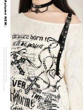 Y2k Long sleeve T shirt Women Off shoulder Oversize Tops Female Spring Autumn Vintage Holes Basic Tees Streetwear Chic voguable