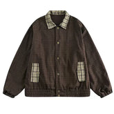 Mauroicardi Spring Autumn Oversized Colorful Patchwork Men Plaid Jacket Luxury Mens Designer Japanese Style Vintage Clothes 2024 voguable