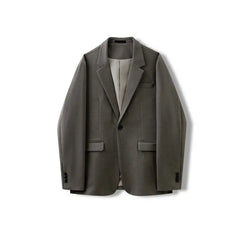 Simple Button Wooolen Coat Casual Wool Suit Jacket Men's Autumn Winter American High-end Business Casual Thick Wool Suit Top voguable