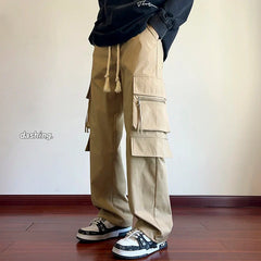 Men's Black Pants Hip Hop Streetwear Fashion Jogger Cargo Pants Men Oversize Wide Leg Trousers Male Japanese Pocket Safari Style gotmes-shop