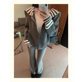 Voguable Autumn All Match Sailor Collar Zip Up Sweatear Cardigan Korean Elegant Temperament Casual Women Coats Y2k Streetwear Pullovers voguable