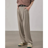 Summer Slim Suit Pants Men Fashion Social Mens Formal Dress Pants Korean Loose Straight Casual Pants Mens Office Formal Trousers voguable