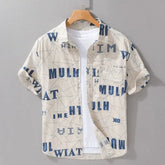 Voguable Summer Japanese Printed Men Fashionable Short-sleeved Shirt Casual Loose Versatile Cardigan voguable