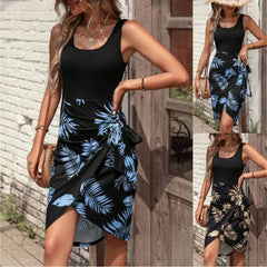Voguable Summer - European and American tropical printed long dress vacation beach women's dress voguable