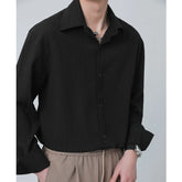 Voguable Summer Thin Shirt Men Slim Fit Fashion Social Men Dress Shirt Korean Casual White Long Sleeved Shirt Men Pleated Shirts M-2XL voguable