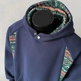 New American Retro Men's Hooded Sweatshirt Casual Harajuku Navy Patchwork Long Sleeve Pullover Autumn High Quality Hoodies M-3XL voguable