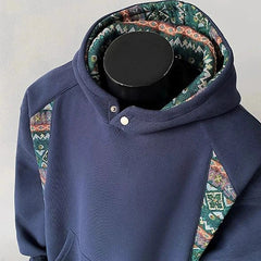 New American Retro Men's Hooded Sweatshirt Casual Harajuku Navy Patchwork Long Sleeve Pullover Autumn High Quality Hoodies M-3XL voguable