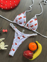 Swimwear Women Cute Cherry Print Brazilian Thong Bikini Set Sexy Thong Swimsuit Two Pieces Bathing Suit Women Beach Wear voguable